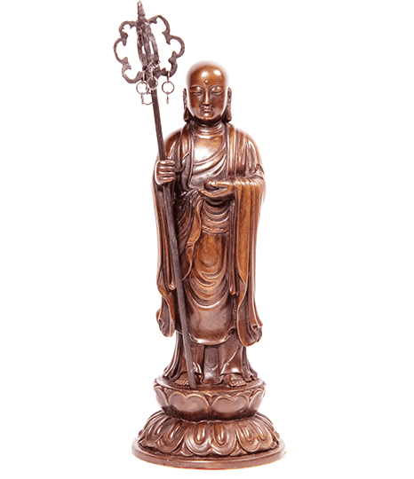 咖啡古銅 地藏王菩薩 立體佛像